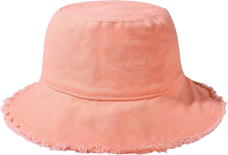 Boderier Sun Hats for Women Summer Casual Wide Brim Cotton Bucket Hat Beach Vacation Travel Accessories - Image 1